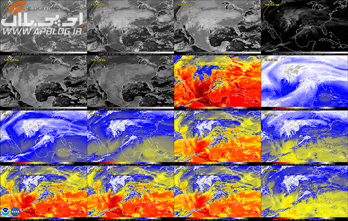 تصاویر ماهواره‌ی هواشناسی GOES-16