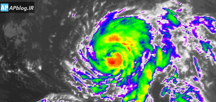 تصویر ماهواره‌ای توفان اوفلیا