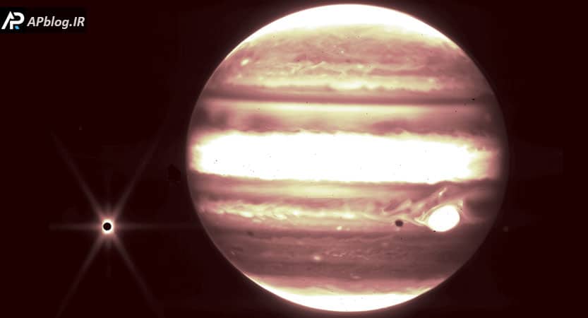 You are currently viewing تصاویر سیاره مشتری از دریچه لنز فروسرخ تلسکوپ فضایی جیمز وب